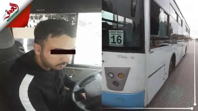 سائق حافلة يتعرض لاعتداء أثناء السياقة ضواحي فاس (صورة)