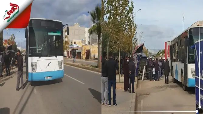 ” تريبورتو” يصطدم بحافلة بـ”ولاد الطيب” ويرسل شخصا إلى المشفى(صور)