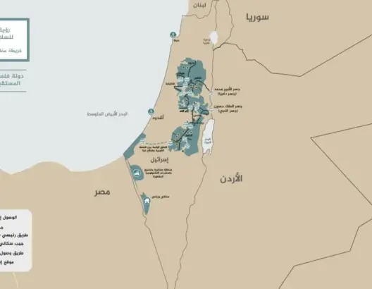 هكذا ستكون خريطة فلسطين كما أعلن عنها ترامب في “صفقة القرن” (صورة)