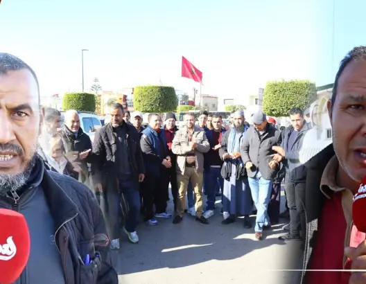 “لاكريمات” تدفع سائقي “الطاكسيات” للاحتجاج أمام محكمة بسلا (فيديو)
