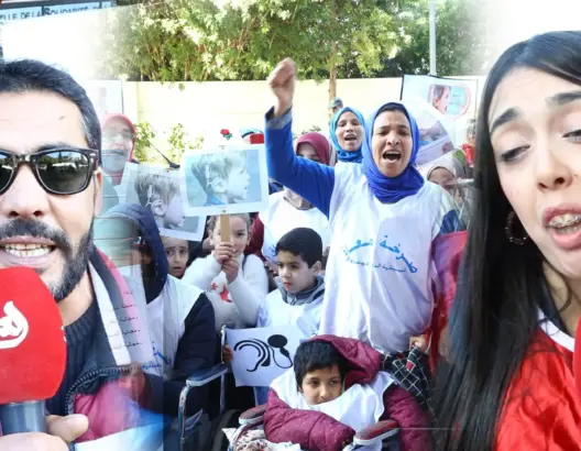 من عدة مدن.. ذوي الإعاقة يتظاهرون أمام وزارة المصلي وهذه مطالبهم (فيديو)