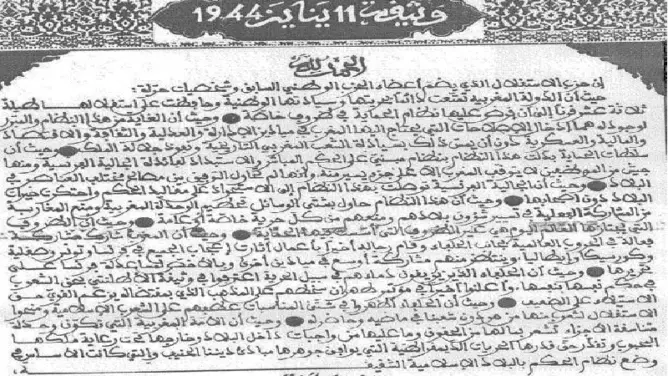 أهمية تخليد ذكرى تقديم وثيقة المطالبة بالاستقلال