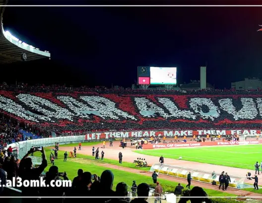 تيفو رهيب لجماهير الوداد أمام اتحاد العاصمة الجزائري (فيديو)