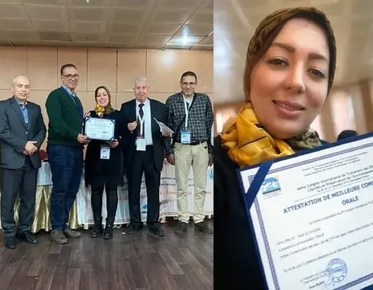 باحثة مغربية تُتوج بجائزة أفضل عرض لمعالجة النفايات بمؤتمر دولي بتونس