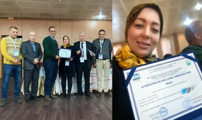 باحثة مغربية تُتوج بجائزة أفضل عرض لمعالجة النفايات بمؤتمر دولي بتونس