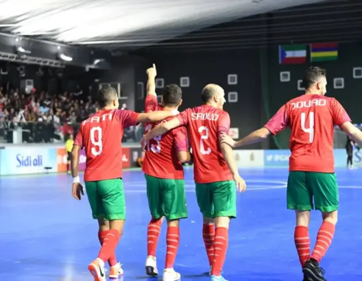 المنتخب المغربي لكرة القدم داخل القاعة يهزم ليبيا ويتأهل لنصف نهائي كأس العرب