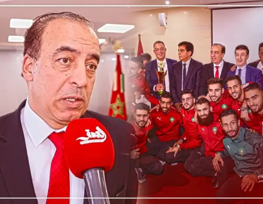 وزير الشباب والرياضة يستقبل أسود الفوتسال(فيديو)