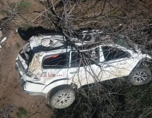 وفاة ممرضة وسيدة في انقلاب سيارة إسعاف بمدخل تيزنيت (صور)