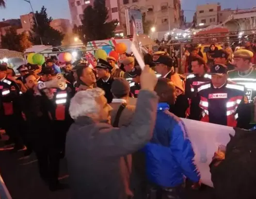 الأمن يطوّق مسيرة احتجاجية تطالب بإطلاق سراح بوذا بخنيفرة (صور)