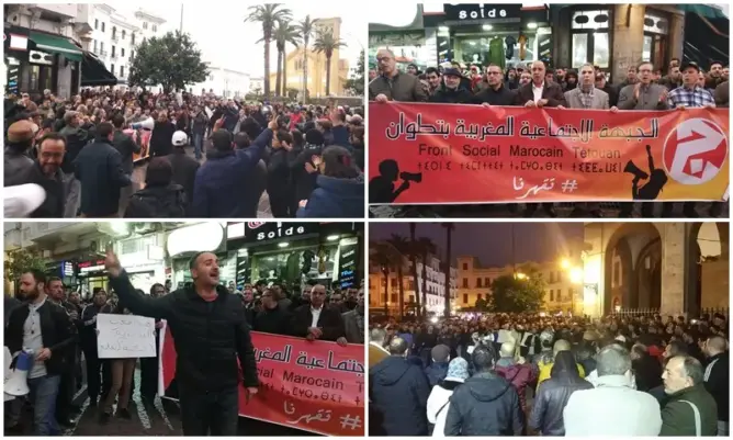 نشطاء يتظاهرون في ذكرى “20 فبراير” ويهتفون: “تطوان تحتضر” (فيديو وصور)