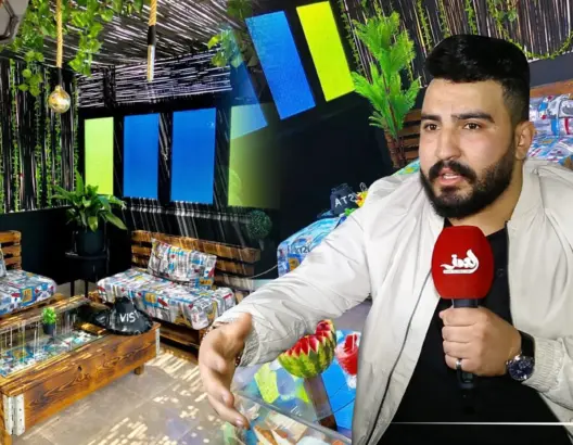 عز الدين.. طنجاوي يحول المتلاشيات والنفايات إلى ديكورات وتحف فنية (فيديو)