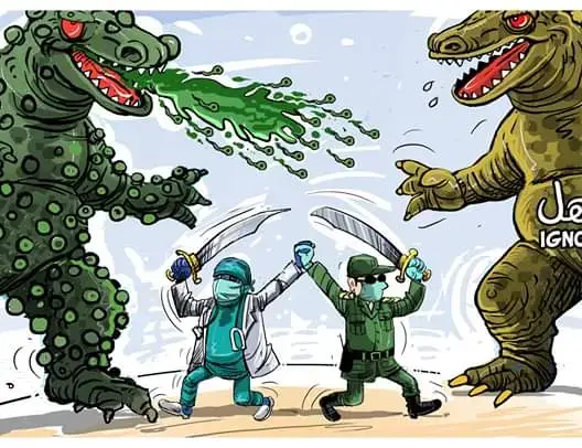 الكاريكاتير بالمغرب.. من انتقاد الساسة إلى التوعية بمخاطر “كورونا” (صور)