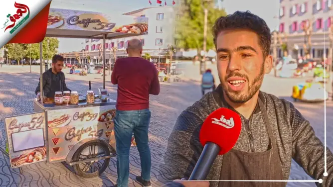 محمد.. طالب جامعي يعيل نفسه عبر مشروع للكريب بالقنيطرة (فيديو)
