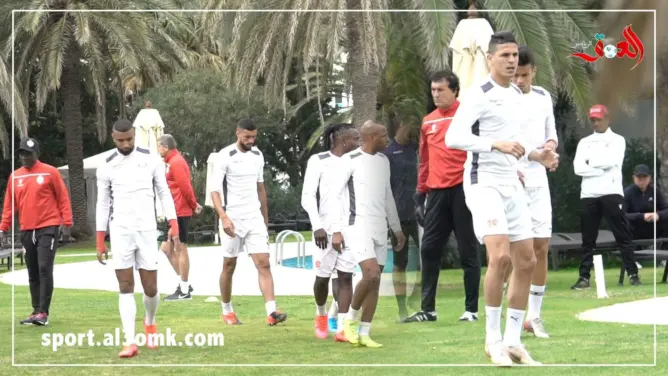 بالفندق.. هكذا أجرى الوداد أخر حصة تدريبية بتونس(فيديو)