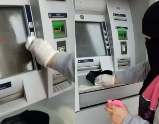 تزامنا مع سحب الرواتب.. مراكشيون يتطوعون لتعقيم شبابيك البنوك