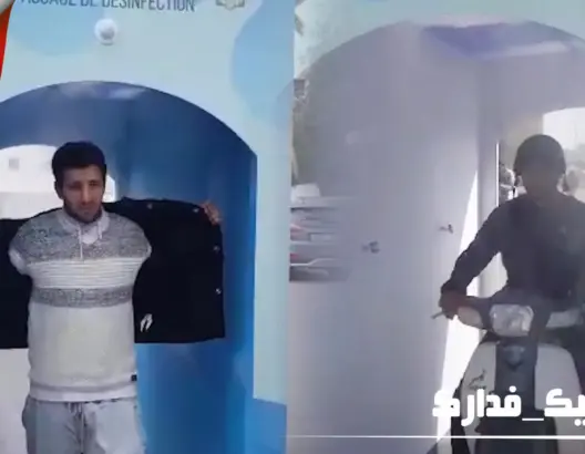 شاهد تثبيت 20 ممرا للتعقيم بمداخل ومخارج مدينة آسفي (فيديو)