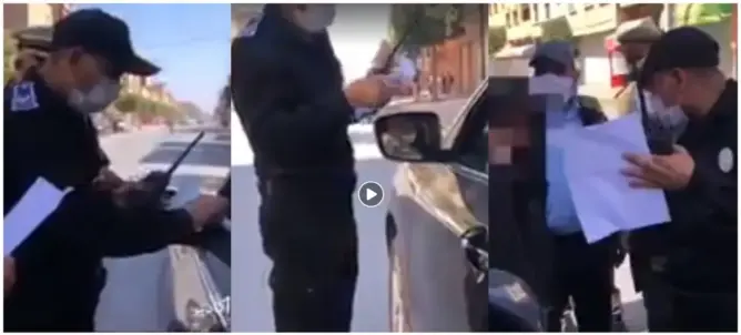 إيقاف سائق رفض تقديم ورقة الخروج الاستثنائية للشرطة بتارودانت