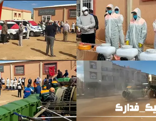 لمكافحة “كورونا”.. التعقيم متواصل في أيت بوبيدمان بآليات جديدة (فيديو)