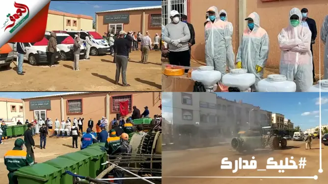 لمكافحة “كورونا”.. التعقيم متواصل في أيت بوبيدمان بآليات جديدة (فيديو)