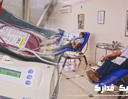 مواطنون يتوافدون على مركز التحاقن لدعم المخزون الوطني بلترات دم (فيديو)