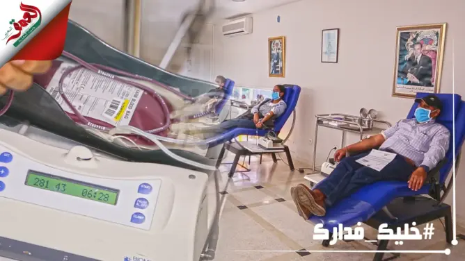 مواطنون يتوافدون على مركز التحاقن لدعم المخزون الوطني بلترات دم (فيديو)
