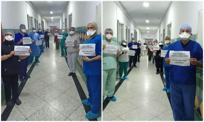 أطر صحية تقرر نقل احتجاجاتها إلى شوارع المملكة للمطالبة بحمايتها من “كورونا”