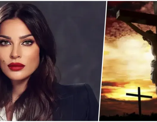 ندين نجيم ترد على فتاة مسلمة: لا أؤمن بدينكم.. وتطلب السماح من “المسيح” (صورة)