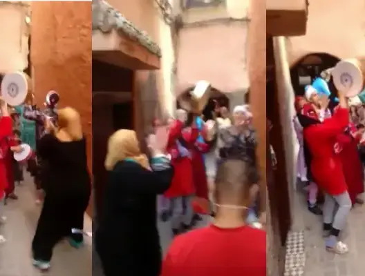 أثار ضجة بمراكش .. نساء يستقبلن عائلة بالزغاريد بعد تأكد عدم إصابتها بكورونا
