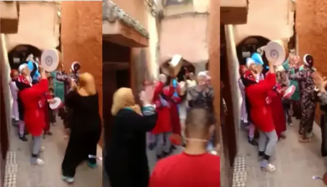 أثار ضجة بمراكش .. نساء يستقبلن عائلة بالزغاريد بعد تأكد عدم إصابتها بكورونا
