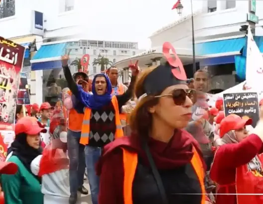 في مثل هذا اليوم وقبل سنة..  هذه أقوى الشعارات التي رفعت في احتفالات فاتح ماي 2019 بالرباط (فيديو)