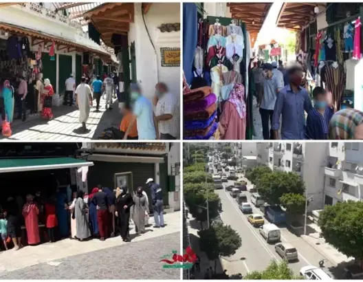 بعد خلوها من الوباء.. تطوان تستعيد حركيتها تدريجيا وتوافد كبير على محلات الملابس (صور)