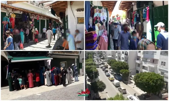 بعد خلوها من الوباء.. تطوان تستعيد حركيتها تدريجيا وتوافد كبير على محلات الملابس (صور)