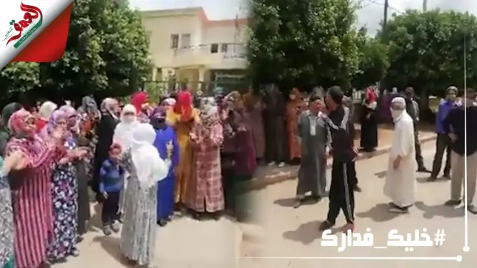 لم يتوصلوا بقفة “كورونا”.. ساكنة بني ملال تحتج في الشارع (فيديو)