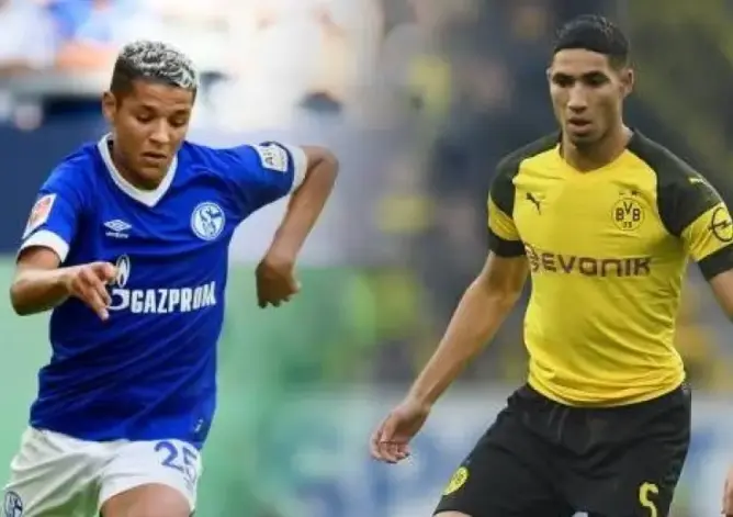حكيمي وحارث يصطدمان في لقاء يحبس الأنفاس بين بروسيا دورتموند وشالكة