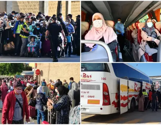 المغاربة العالقون بسبتة يعودون للوطن .. والسلطات تخضعهم للعزل بهذه المنطقة (فيديو وصور)