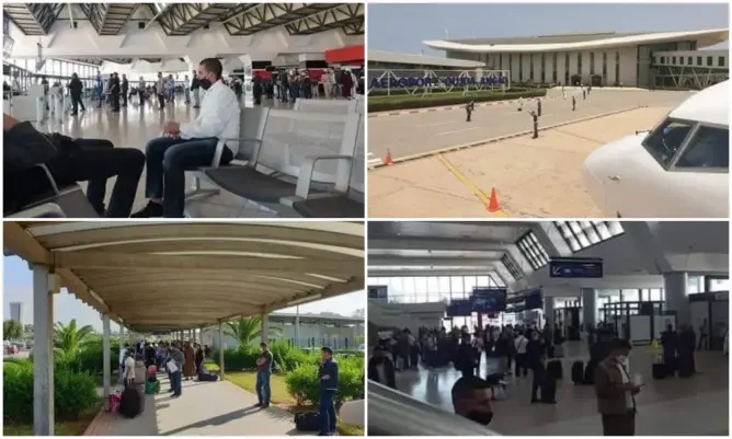 وصول أول طائرة للمغاربة العالقين بالجزائر إلى مطار وجدة أنجاد