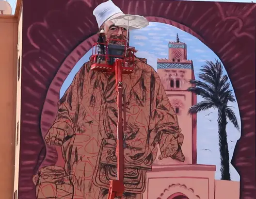 جمعية تحول شوارع مراكش إلى متحف فني