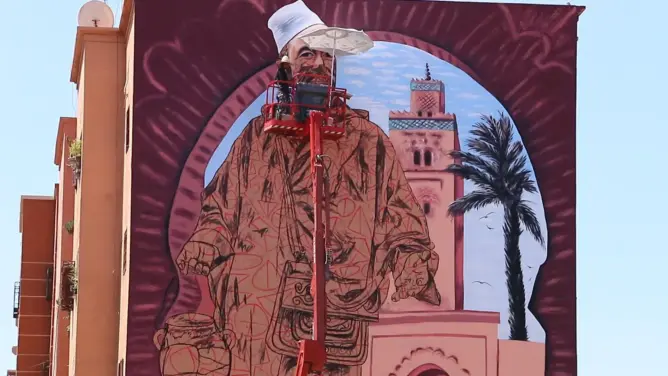 جمعية تحول شوارع مراكش إلى متحف فني