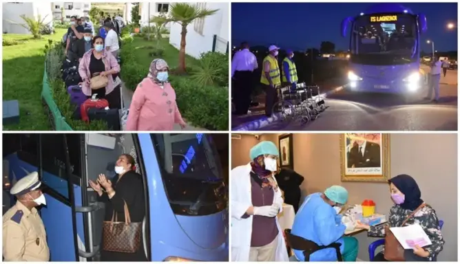 تطوان تستقبل الدفعة الثانية من العالقين بتركيا.. والعائدون من إسبانيا يصلون إلى منازلهم (صور)
