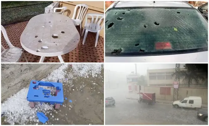 أمطار “طوفانية” بحبات البرد تلحق خسائر كبيرة بالممتلكات والمزروعات بجهة فاس مكناس (فيديو وصور)