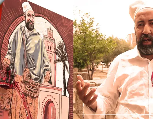 في أول خروج إعلامي له.. هذا هو “المعكرط” صاحب أكبر جدارية في مراكش (فيديو)