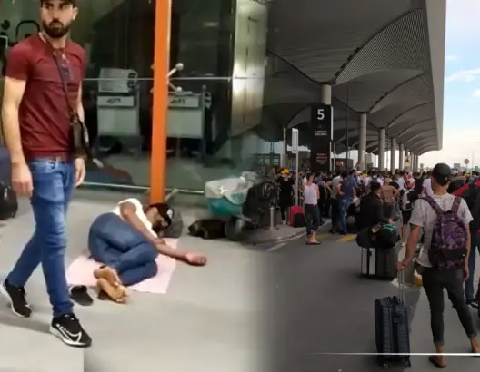 صادم.. عالقون مغاربة بتركيا ينامون بجانب القبور وبالمطار ويهتفون: نريد العودة (فيديوهات)