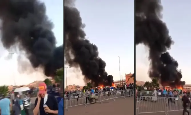 عاجل .. حريق مهول بسوق الجملة بمراكش يخلف خسائر مادية ويسبب الهلع (فيديو)