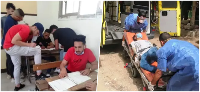 تسريب وغش جماعي وإصابات بكورونا.. أحداث أول يوم امتحان بكالوريا بمصر (صور)
