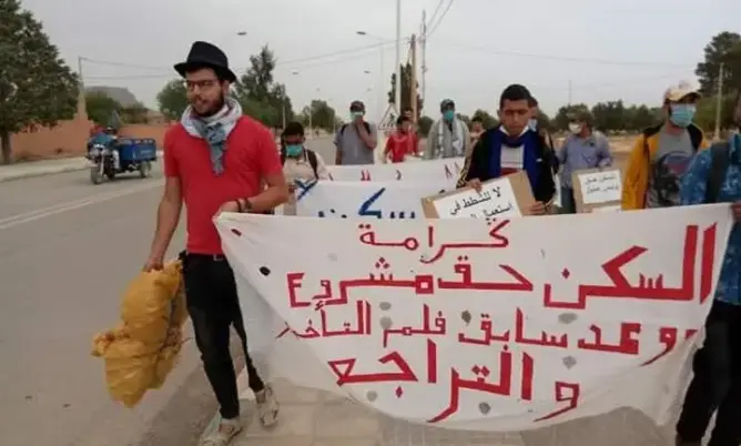 أحدهما أستاذ متعاقد .. اعتقال محتجين في مسيرة على الأقدام قرب “تازمامرت”