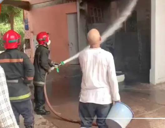 حريق مهول بمراكش يخلف خسائر مادية كبيرة بعمارة سكنية والساكنة تطالب بترحيل المسببين (فيديو)