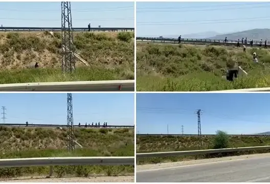 مواطنون يغادرون طنجة في اتجاه مدن أخرى مشيا على الأقدام (فيديو)