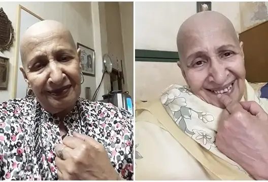 حلقت شعرها تضامنا مع مرضى السرطان