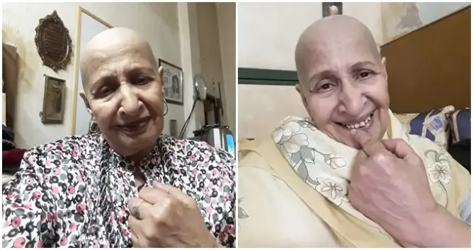 حلقت شعرها تضامنا مع مرضى السرطان