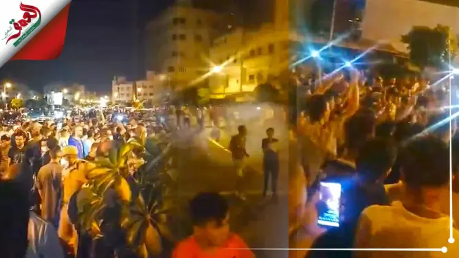 احتجاجات بطنجة بعد قرار السلطات إغلاق المدينة بسبب تفشي فيروس “كورونا” (فيديو)
